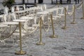 Cafe Table and Chairs, KingÃ¢â¬â¢s Garden, Stockholm Royalty Free Stock Photo